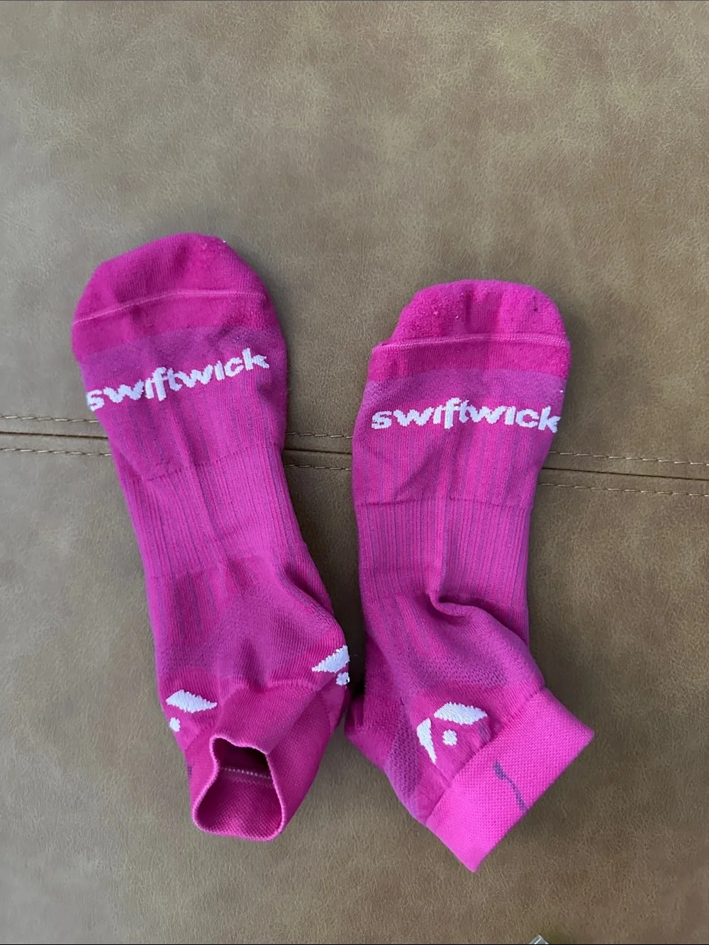 Pink cycling socks